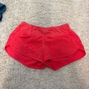 lululemon athletica red/orange hotty hot Shorts